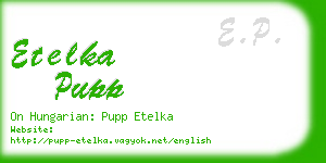 etelka pupp business card